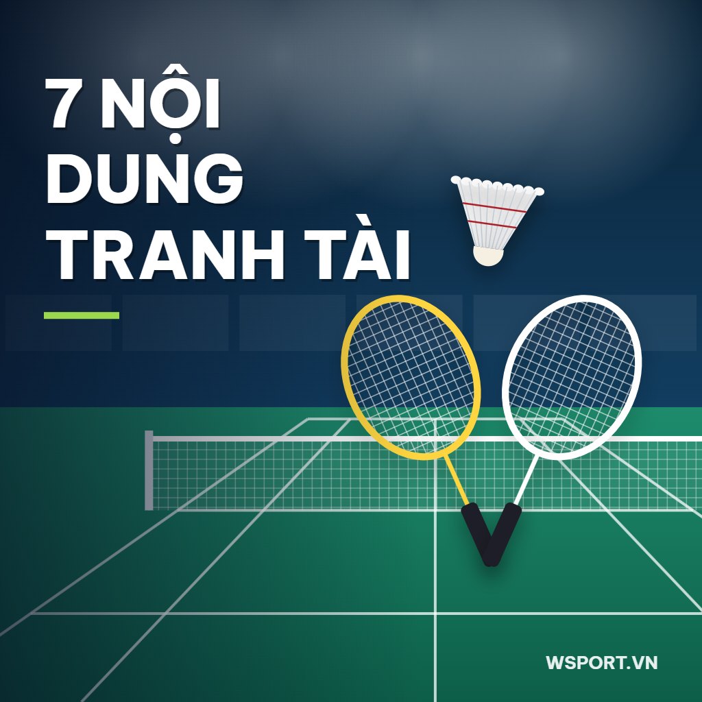 7 nội dung cầu lông Đại hội Thể thao toàn quốc 2026